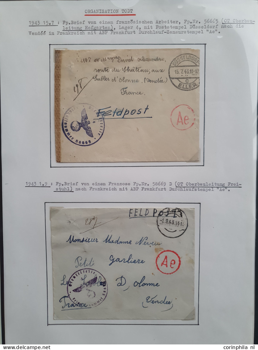 Cover , Airmail French Volunteers Fieldpost (24 Covers/postcards) Including Legion Tricolore,  Legion Of French Voluntee - Other & Unclassified