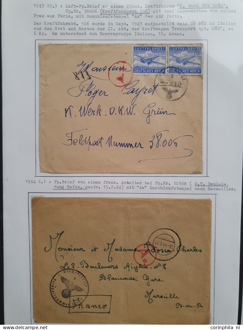 Cover , Airmail French Volunteers Fieldpost (24 Covers/postcards) Including Legion Tricolore,  Legion Of French Voluntee - Other & Unclassified