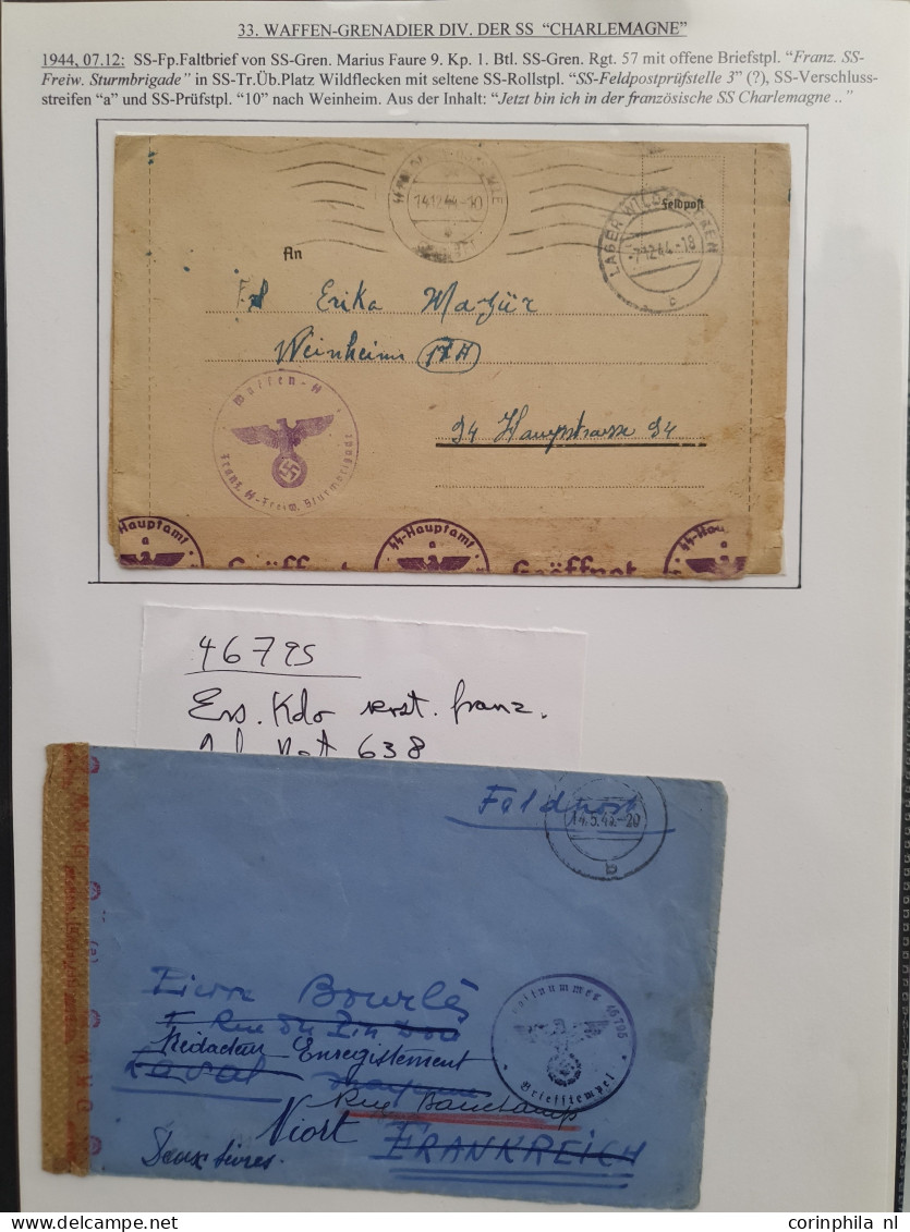 Cover , Airmail French volunteers fieldpost (24 covers/postcards) including Legion Tricolore,  Legion of French Voluntee