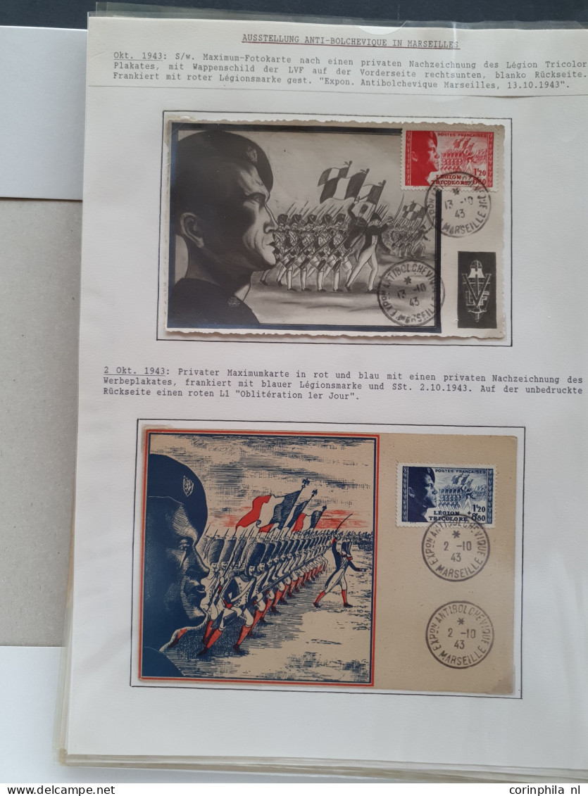 Cover Collection Of French SS Volunteer Legion Propaganda Cards (approx. 25 Postcards) Including La Légion Des Volontair - War Stamps