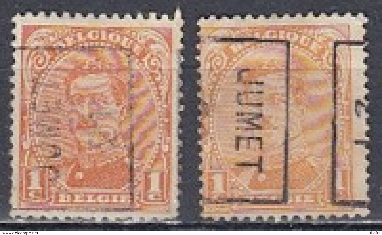 2641 Voorafstempeling Op Nr 135 - JUMET 21 - Positie A & B - Roller Precancels 1920-29