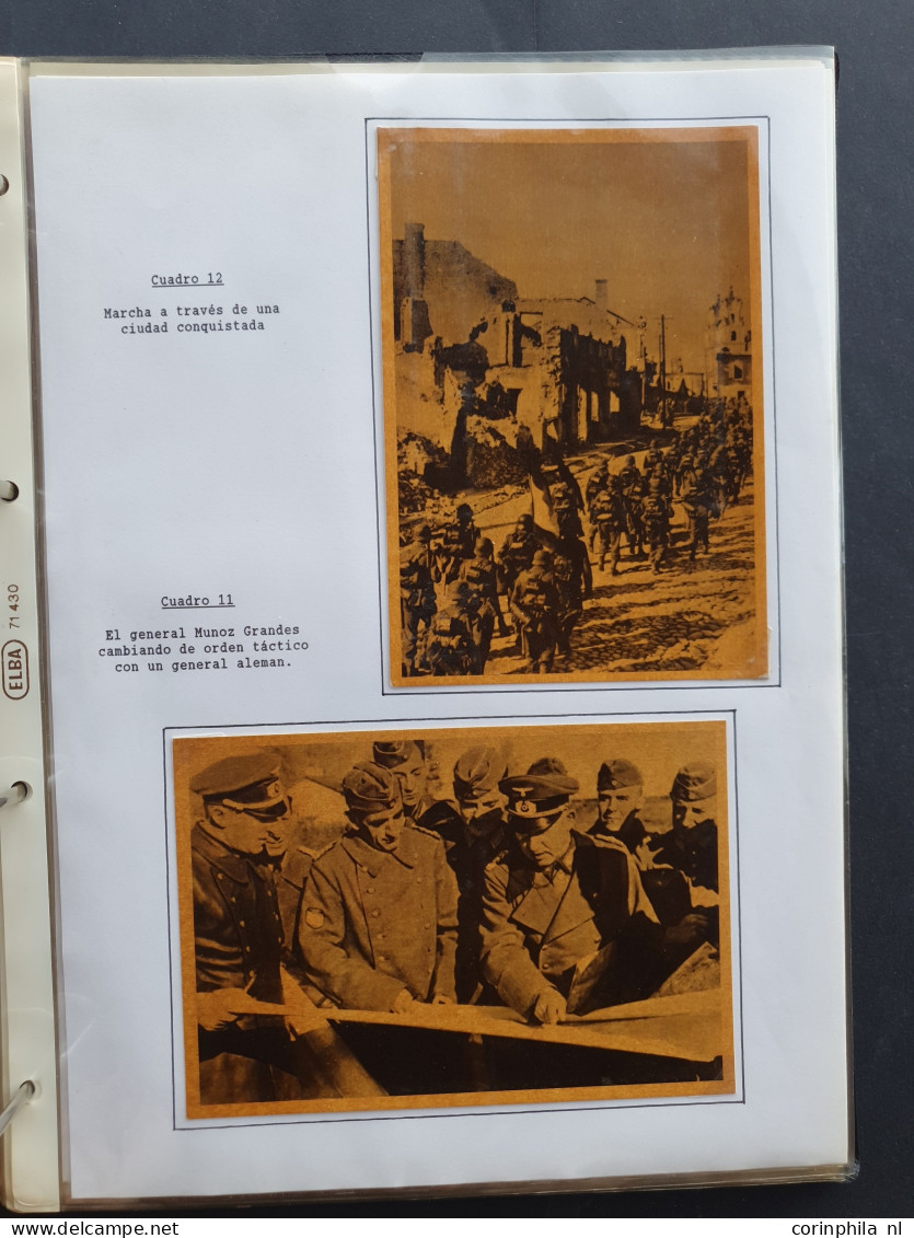 Cover collection of Spanish and Italian SS Volunteer Legion propaganda cards (approx.  100 postcards) including Voluntar