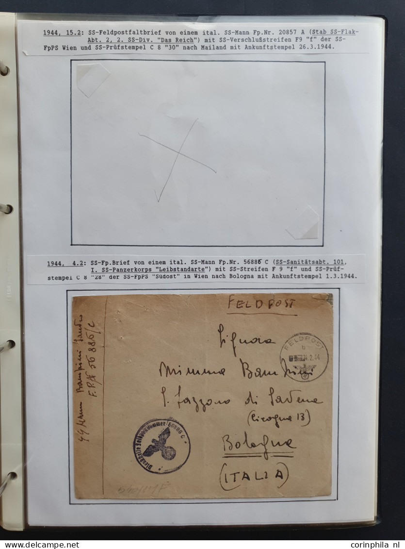 Cover Italian Volunteer Legion, Approx. 60 Covers Including 1x Airmail (Lupo), Change Of Fieldpost Office Card, Czech Po - Autres & Non Classés