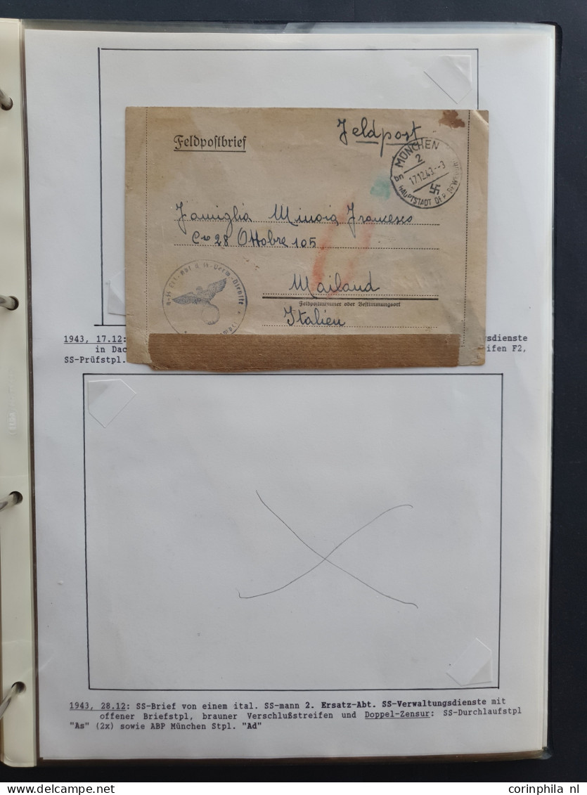 Cover Italian Volunteer Legion, Approx. 60 Covers Including 1x Airmail (Lupo), Change Of Fieldpost Office Card, Czech Po - Otros & Sin Clasificación