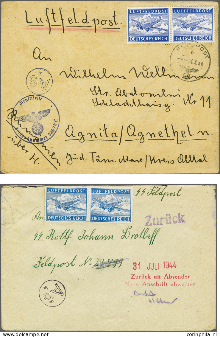 Cover , Airmail Poland, Galicia, Hungary, Romania, Russia And Austria Fieldpost Of Volunteers (12 Covers) Including Gali - Other & Unclassified