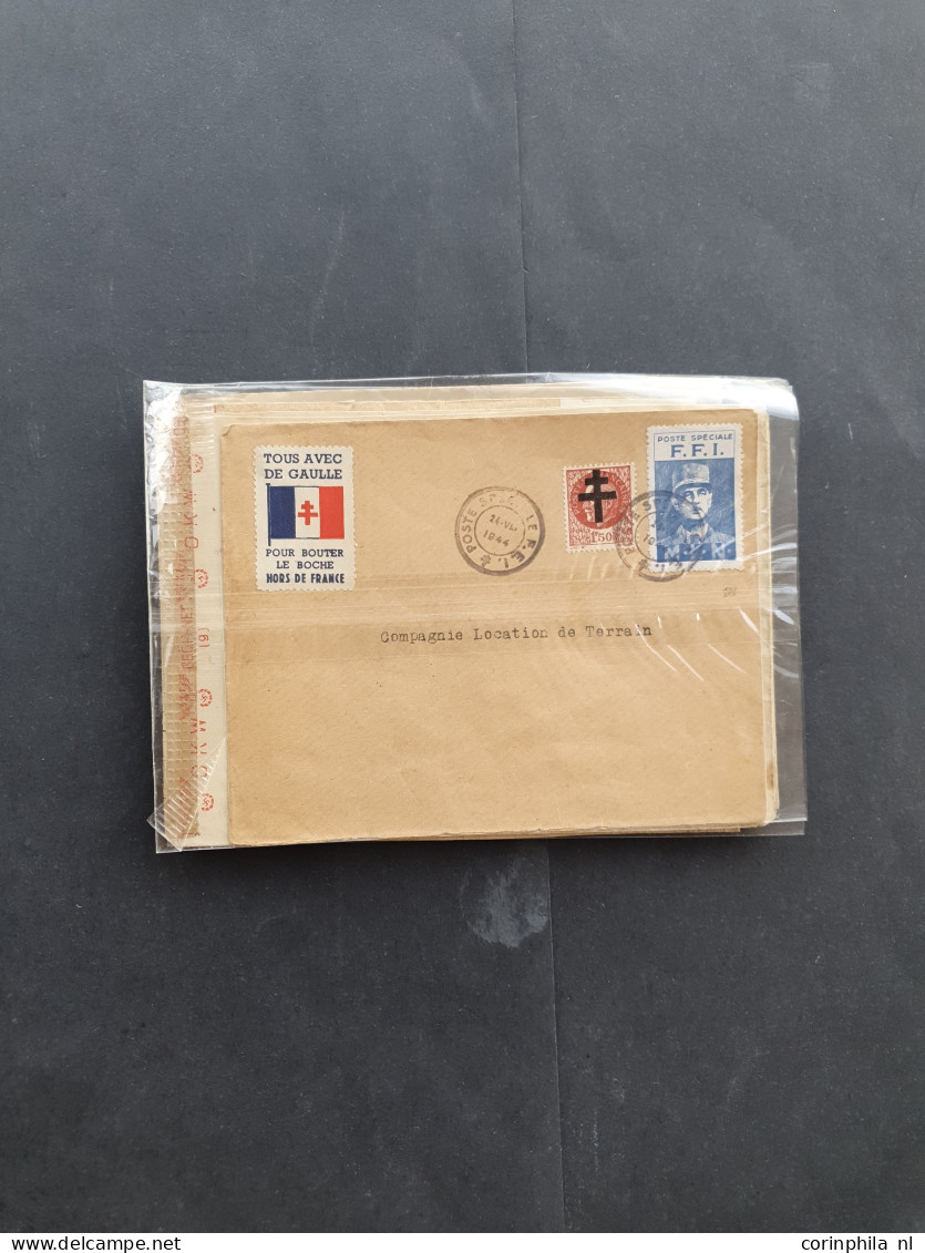 Cover approx. 120 covers/postcards mainly related to WWII including (SS-)fieldpost, from various countries (Norway, Latv