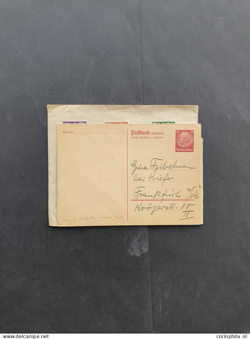 Cover approx. 120 covers/postcards mainly related to WWII including (SS-)fieldpost, from various countries (Norway, Latv