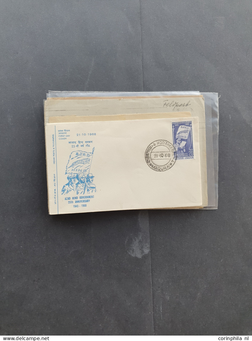 Cover approx. 120 covers/postcards mainly related to WWII including (SS-)fieldpost, from various countries (Norway, Latv