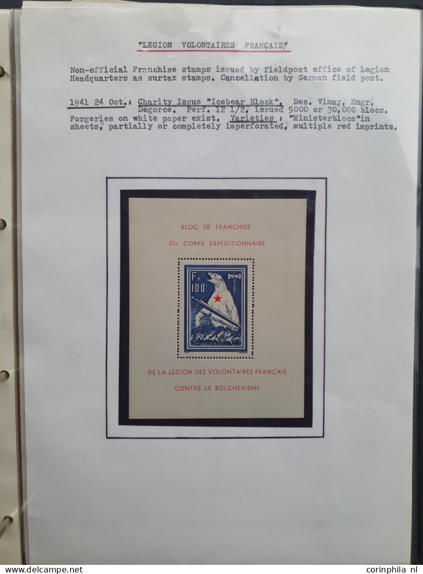 Cover , Airmail Légion Tricolore, Legion Of French Volunteers Against Bolshevism 1941 Polar Bear Block, 1941/1942 Airmai - Sellos De Guerra