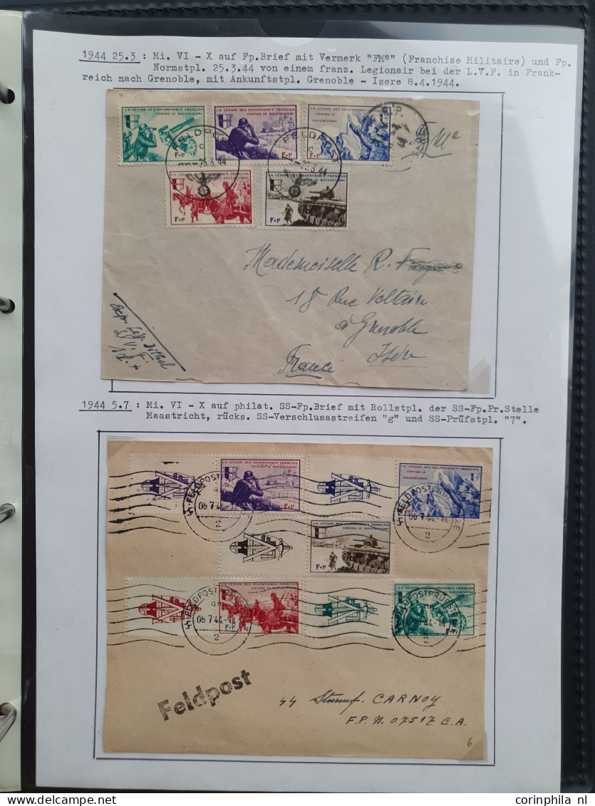 Cover , Airmail Légion Tricolore, Legion of French Volunteers Against Bolshevism 1941 Polar Bear Block, 1941/1942 airmai