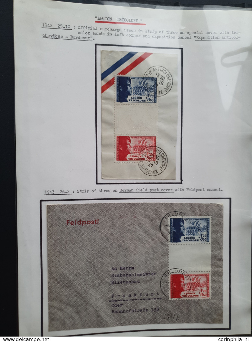 Cover , Airmail Légion Tricolore, Legion of French Volunteers Against Bolshevism 1941 Polar Bear Block, 1941/1942 airmai