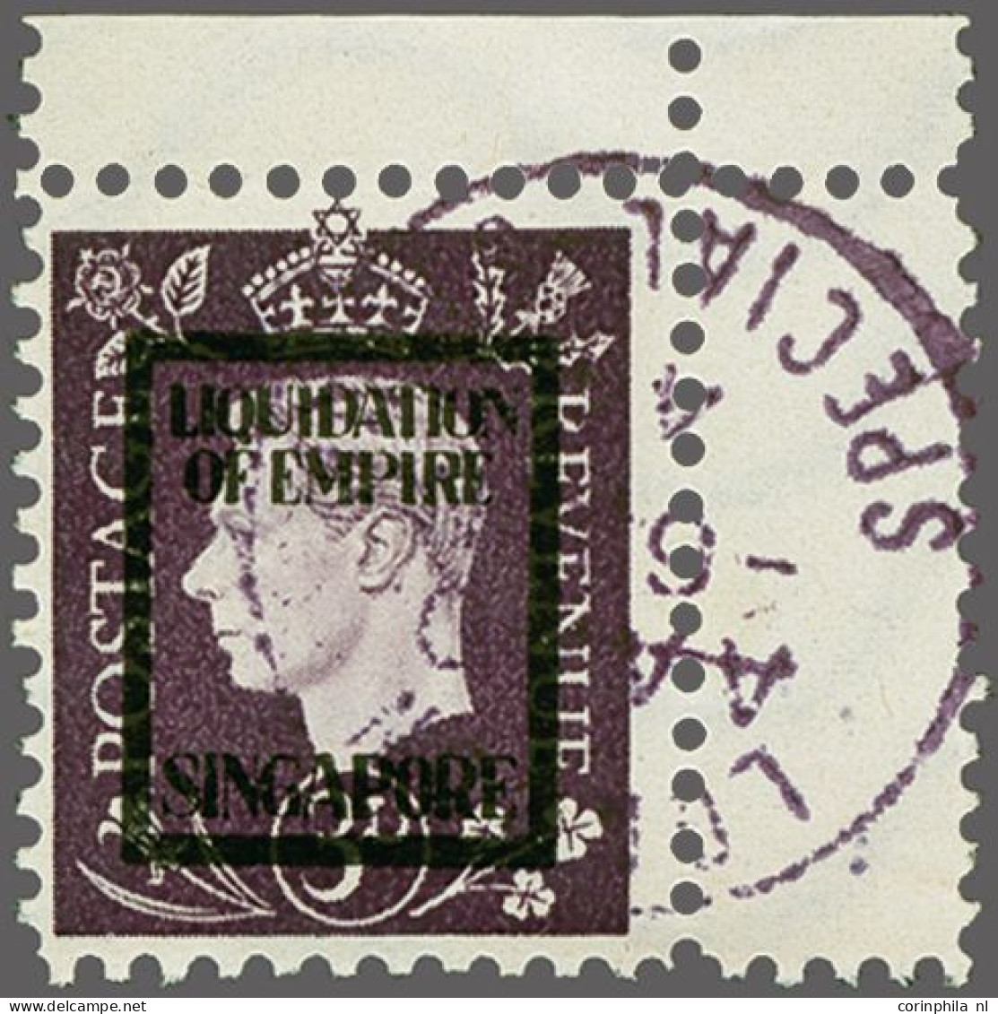 Used , Without Gum 1944, German Propaganda Forgeries For Great Britain, 'Liquidation Of Empire' Overprint IV On ½-3p Inc - War And Propaganda Forgeries