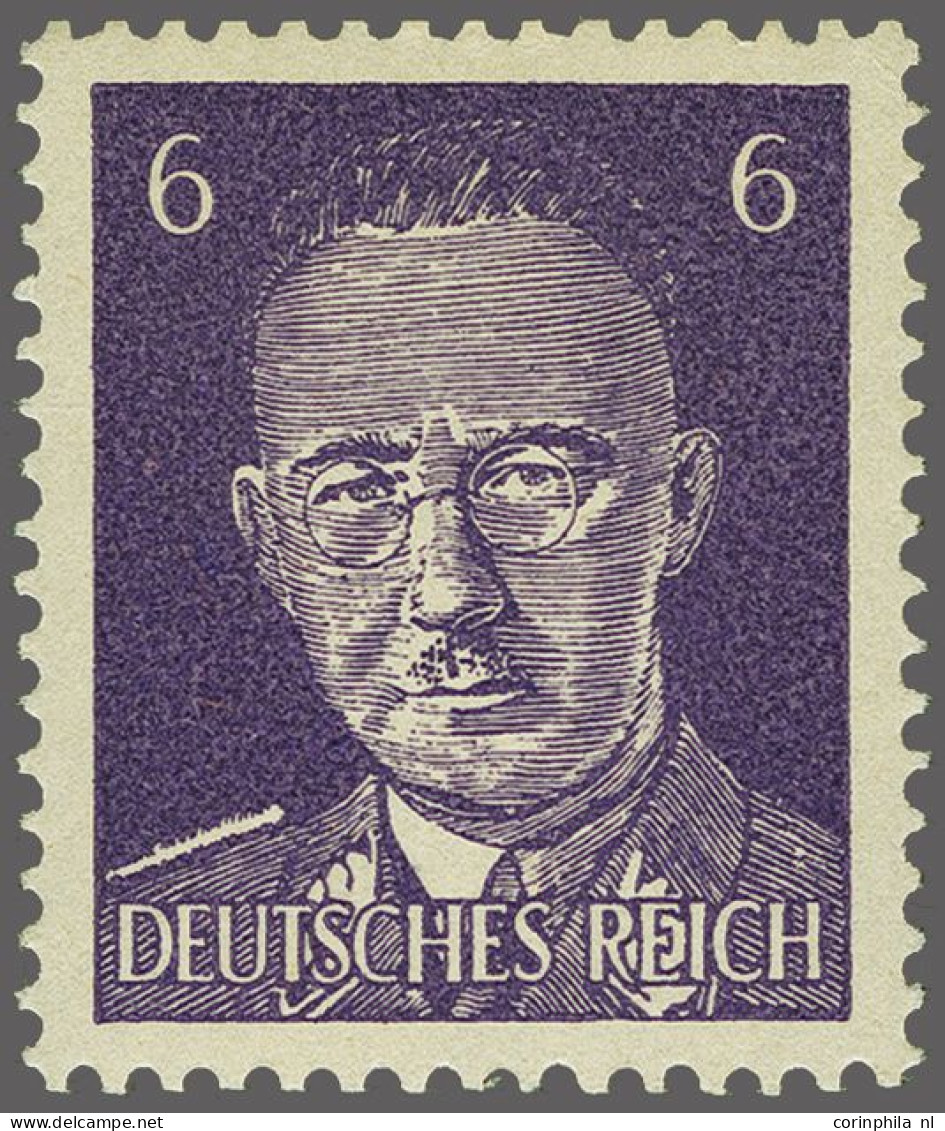 Unmounted Mint British Propaganda Forgery For Germany, 1943 Himmler 6 Pfennig Violet Type II, Very Fine - Kriegs- Und Propaganda- Fälschungen