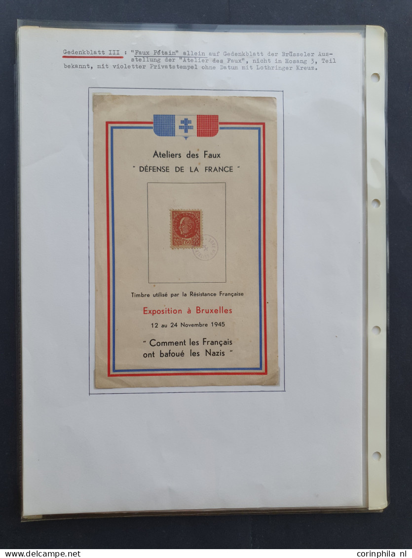 Propaganda Forgeries By The French And Flemish Resistance Movement Including Vlaamsche Staat Mi. Nos. 5,7,10, 12 &amp; 1 - Faux & Propagande De Guerre