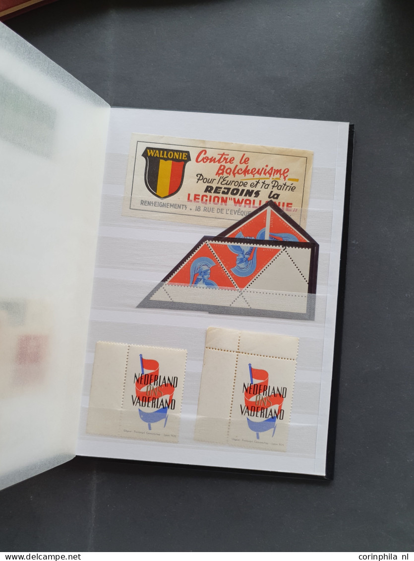 propaganda, remainder of collection stamps/vignets/labels including 1x Norge Wir fahren gegen Engelland (faults), France