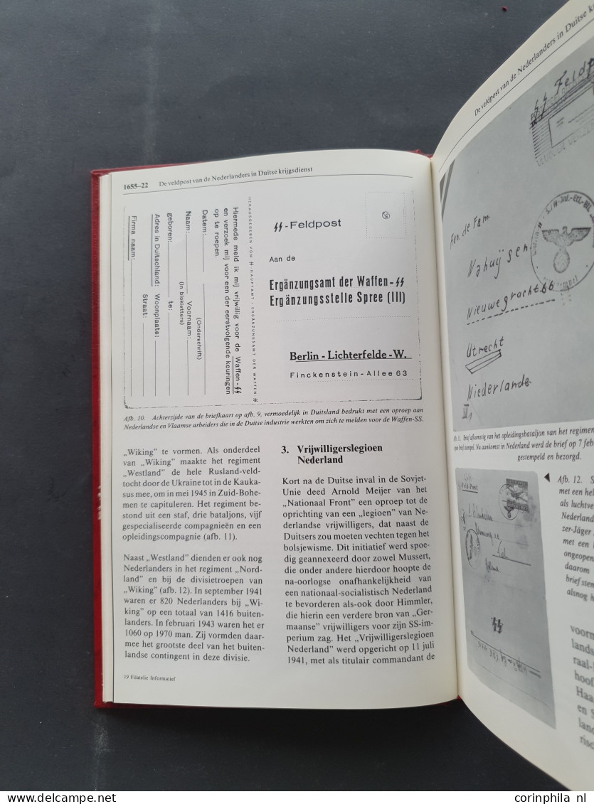 Veldpost en Oorlogsvervalsingen in de Tweede Wereldoorlog by Dr. W. Keizer, 1986, bound with colour plates and shows all