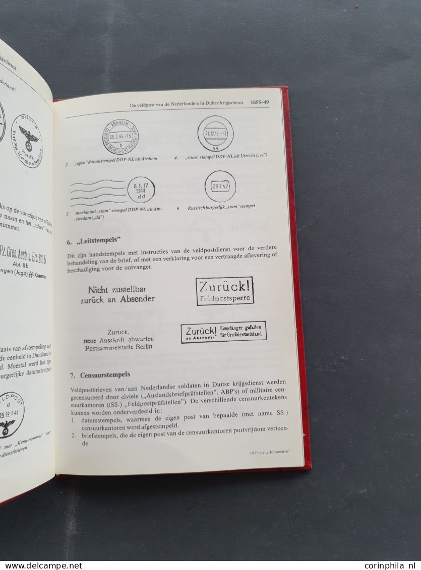 Veldpost en Oorlogsvervalsingen in de Tweede Wereldoorlog by Dr. W. Keizer, 1986, bound with colour plates and shows all