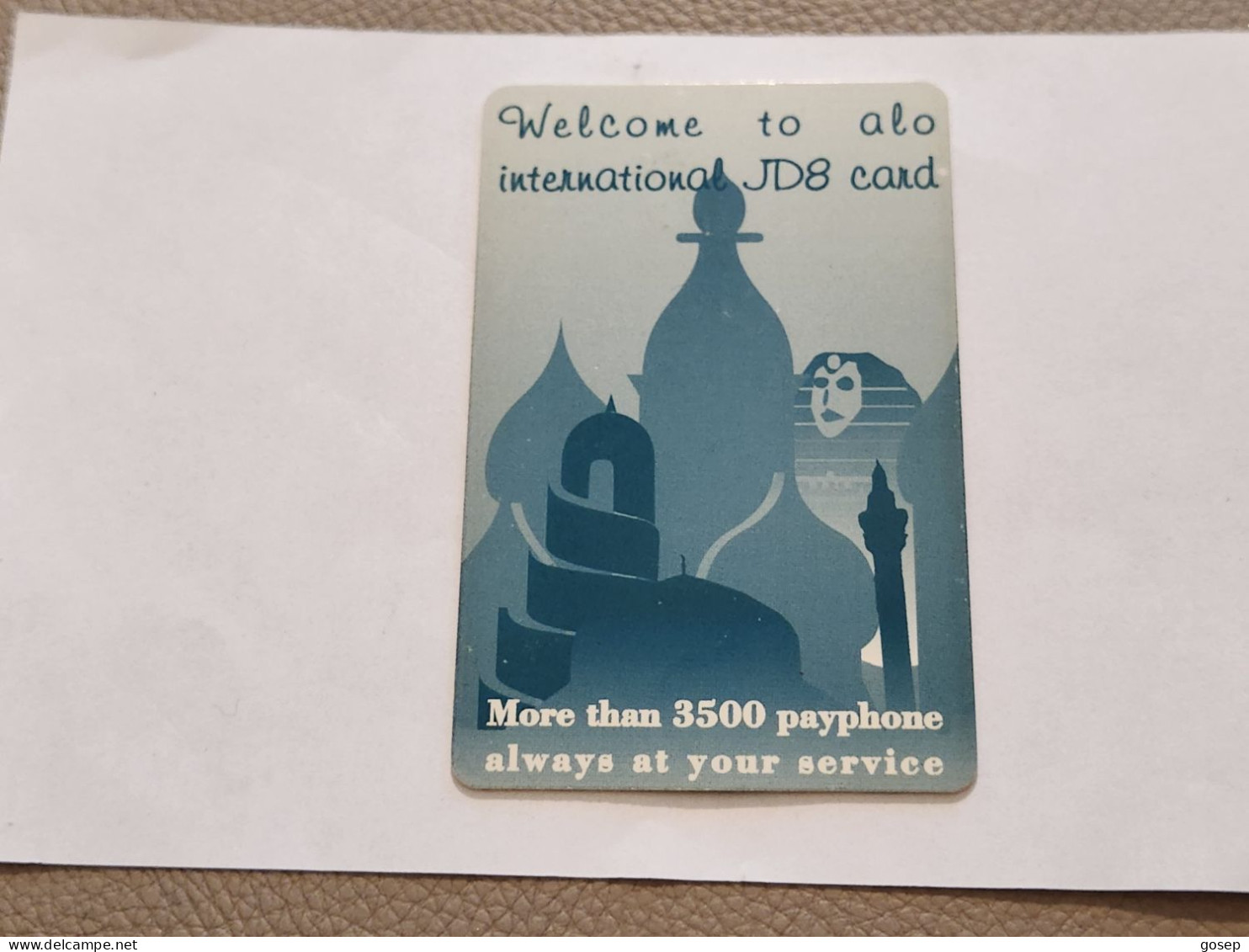 JORDAN-(JO-ALO-0052B)-Welcome To Alo-(174)-(4200-097099)-(8JD)-(11/2000)-used Card+1card Prepiad Free - Jordan