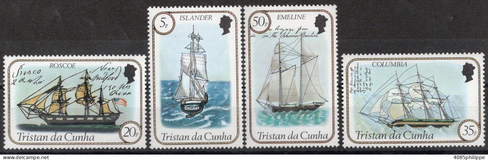 TRISTAN DA CUNHA  Timbres-Poste N°323* à 326* Neufs Charnières TB Cote : 5.00€ - Tristan Da Cunha