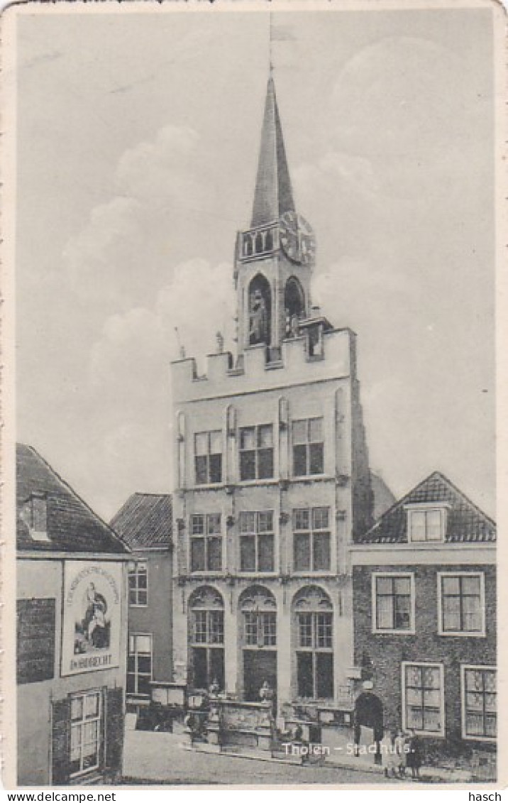 260673Tholen, Stadhuis Poststempel 1946 - Tholen