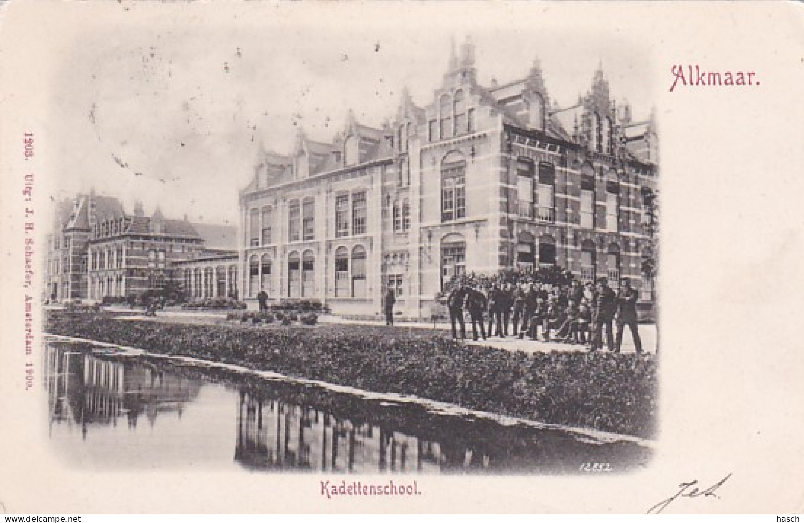 260677Alkmaar, Kadettenschool (poststempel 1900) - Alkmaar