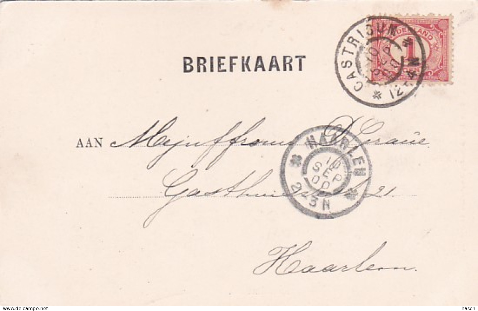 260677Alkmaar, Kadettenschool (poststempel 1900) - Alkmaar