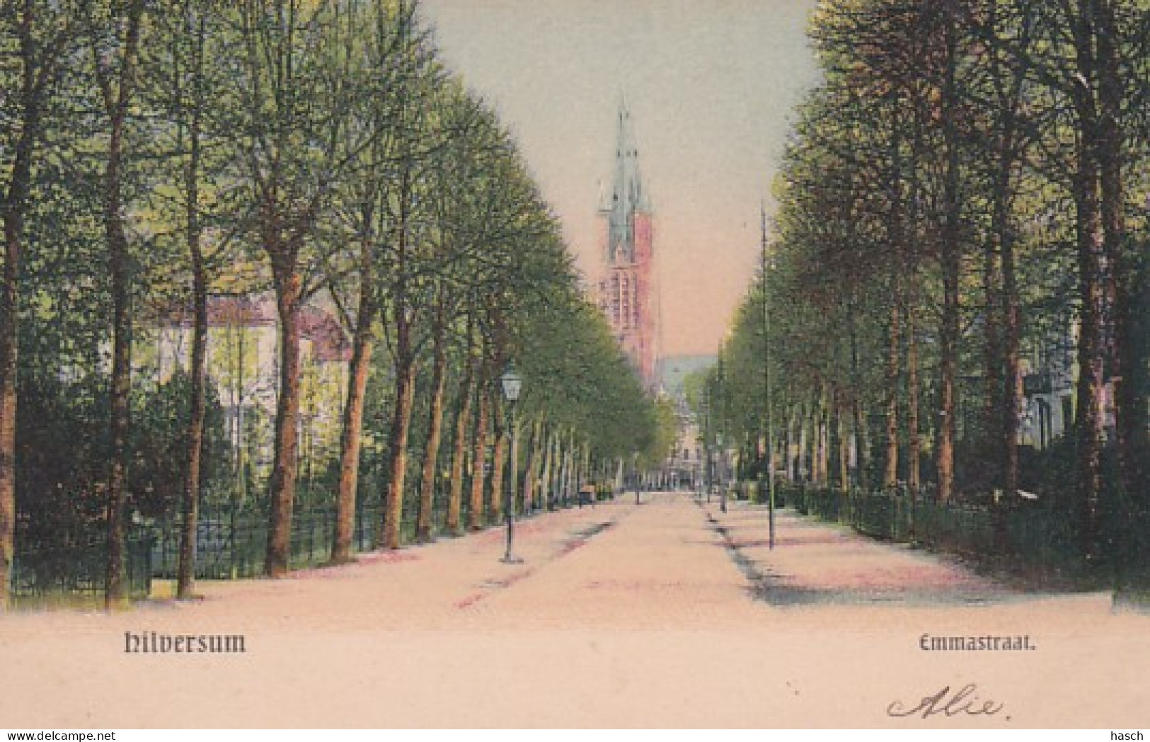 260699Hilversum, Emmastraat. (poststempel 1904) - Hilversum