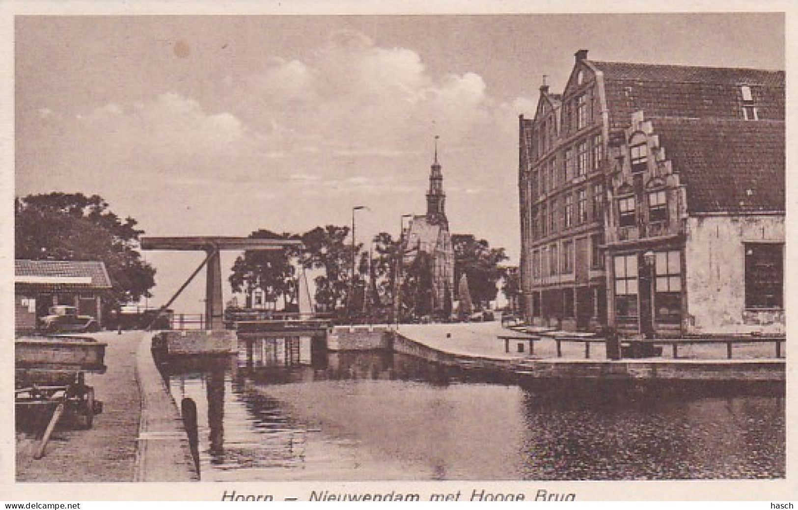 2606133Hoorn, Nieuwendam Met Hooge Brug.  - Hoorn