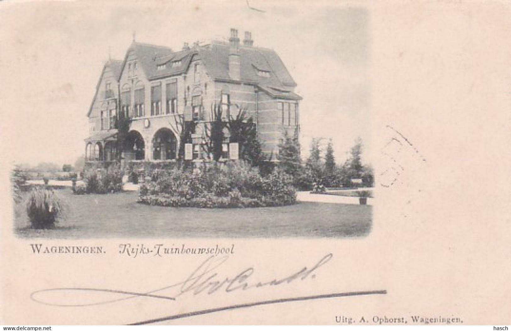 2606182Wageningen, Rijks Tuinbouwschool (poststempel 1901) (minuscule Vouwen In De Hoeken) - Wageningen