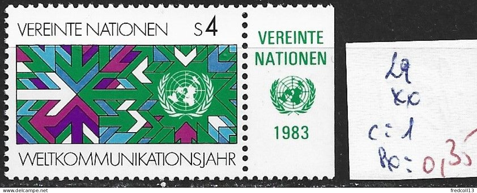 NATIONS UNIES OFFICE DE VIENNE 29 **  Côte 1 € - Nuovi