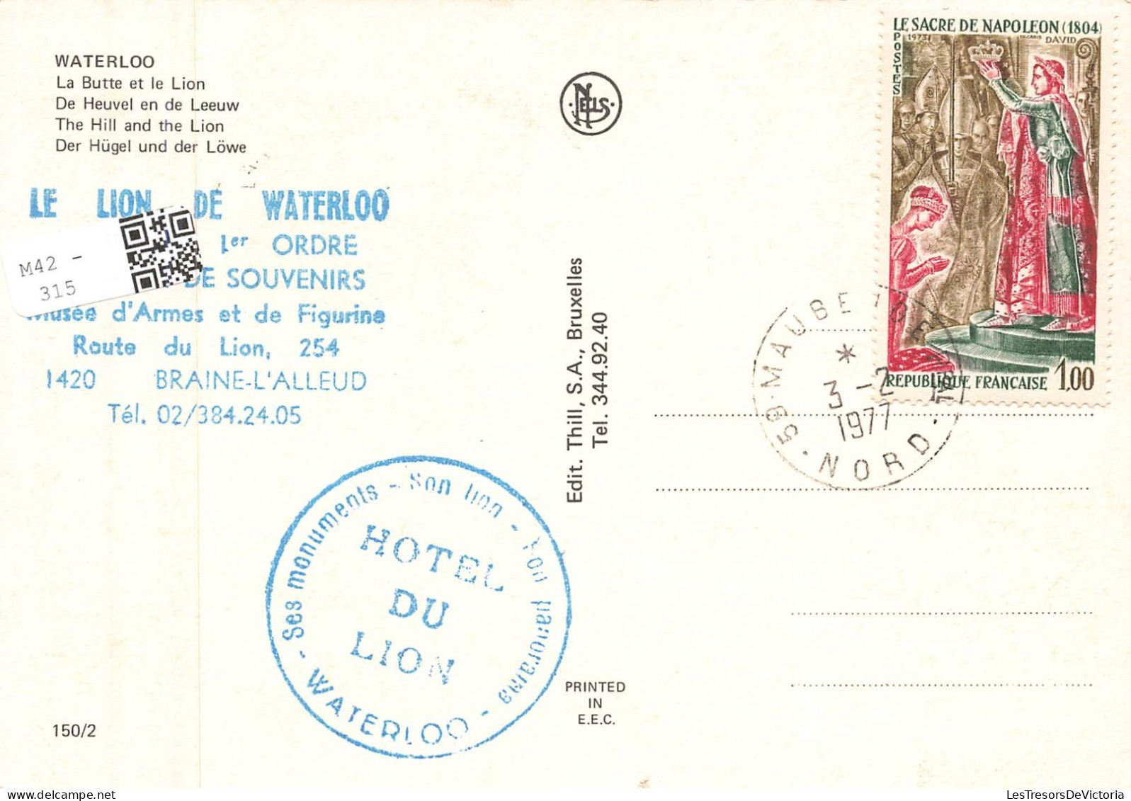 BELGIQUE - Waterloo - La Butte Et Le Lion - Carte Postale - Waterloo