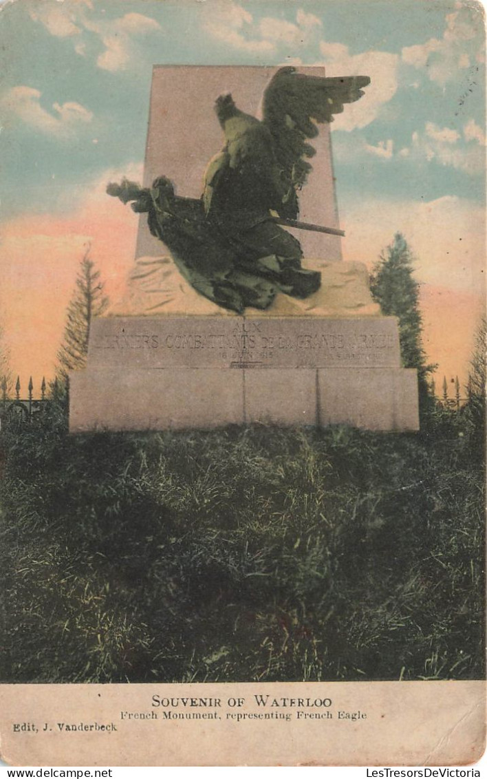 BELGIQUE - Waterloo - Couvenir - French Monument - Epresenting French Eagle - Carte Postale Ancienne - Waterloo