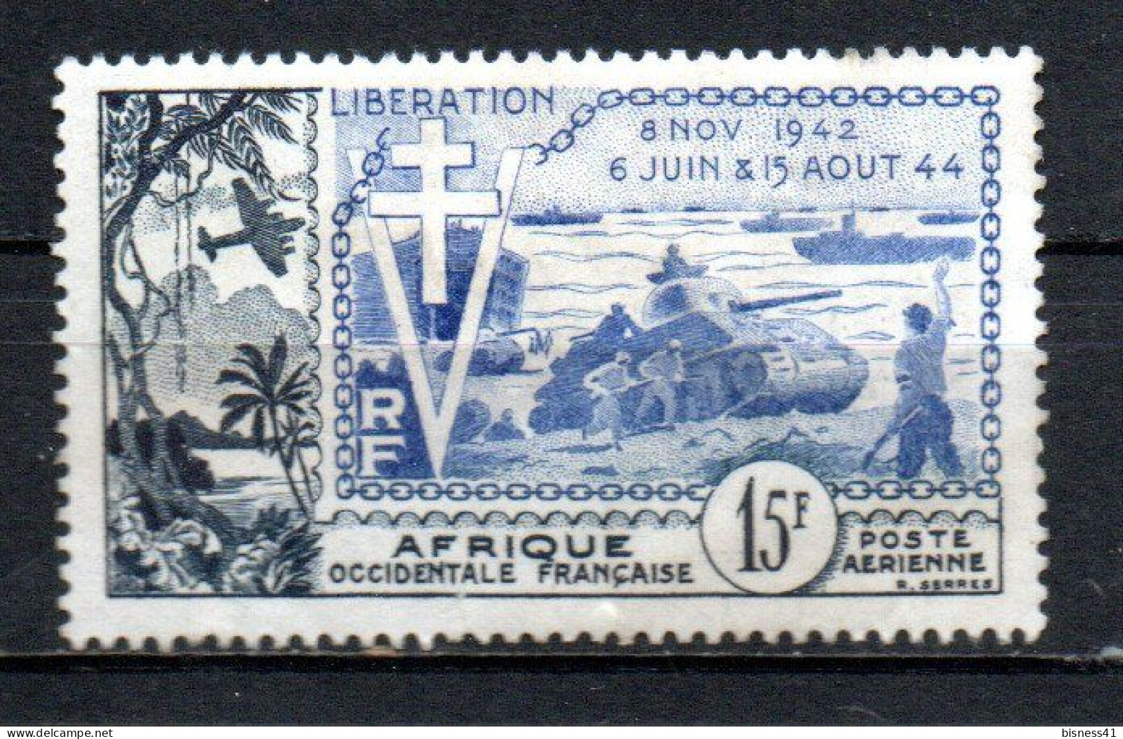 Col41 Colonies AOF Afrique Occidentale PA N° 17 Neuf X MH Cote 9,00 € - Ungebraucht