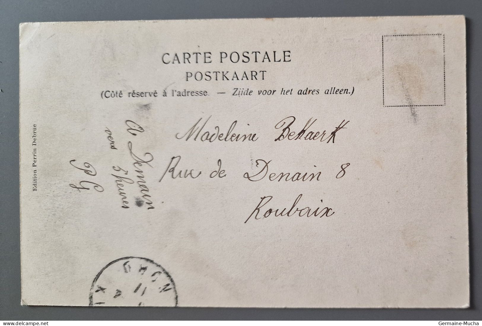 WATTRELOS Rue Du Bureau Café Perin Delerue  . Carte Belge ? ... ETAT : T.Bon    VOIR SCAN POUR DEFAUT - Wattrelos