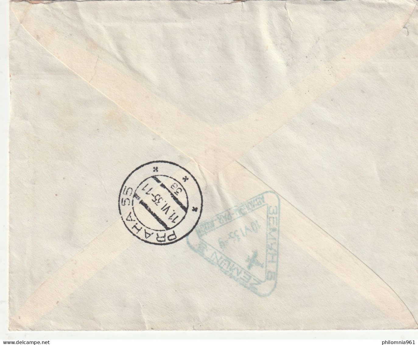 Yugoslavia Dubrovnik AIRMAIL COVER To Czechoslovakia 1935 - Covers & Documents