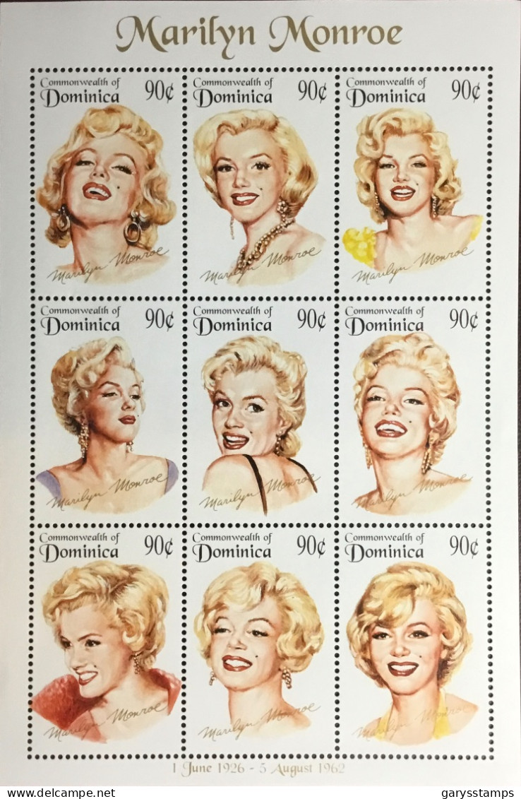 Dominica 1994 Marilyn Monroe Sheetlet MNH - Dominique (1978-...)