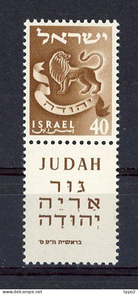 ISRAEL -  Yv. N° 129A  ** MNH 40p Judah Cote 95 Euro TBE   2 Scans - Nuevos (con Tab)