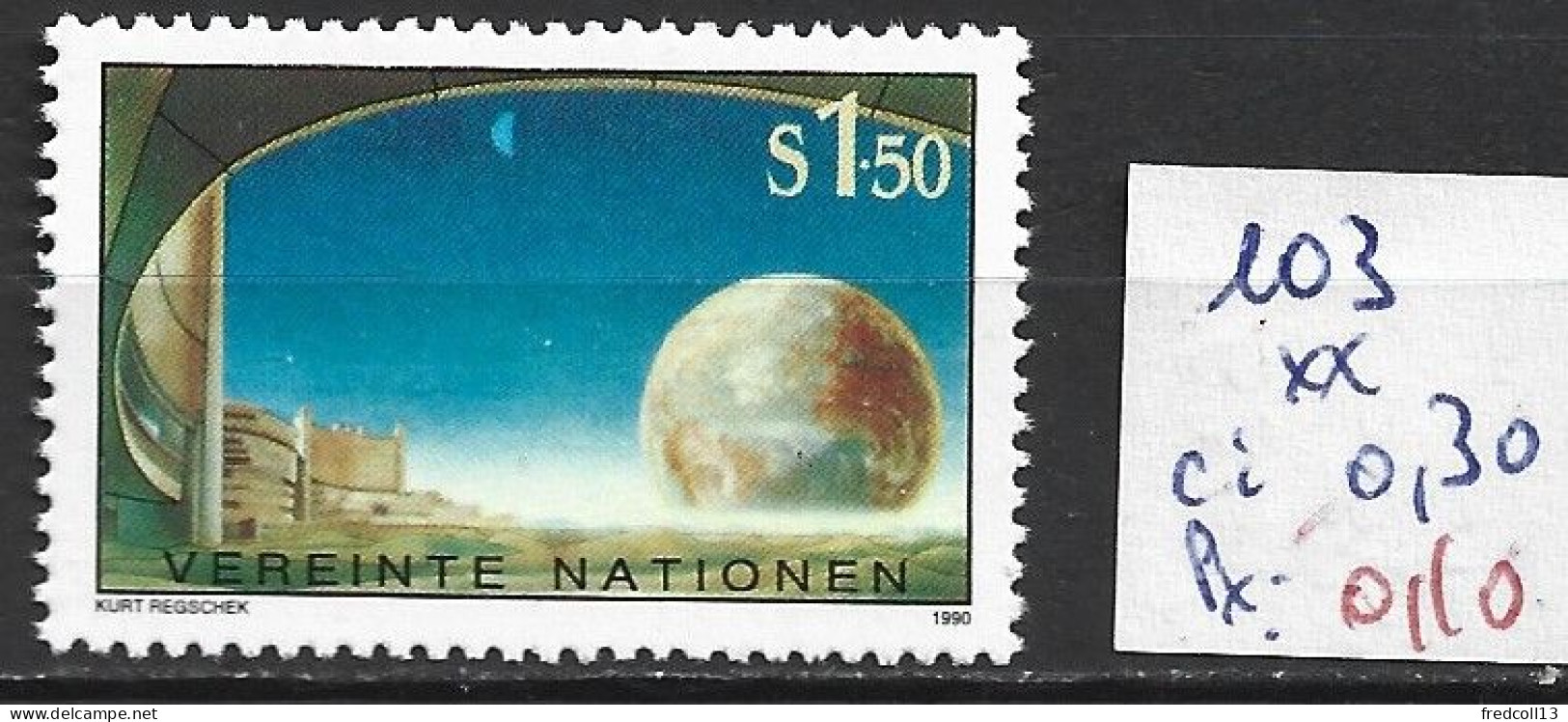 NATIONS UNIES OFFICE DE VIENNE 103 ** Côte 0.30 € - Ungebraucht