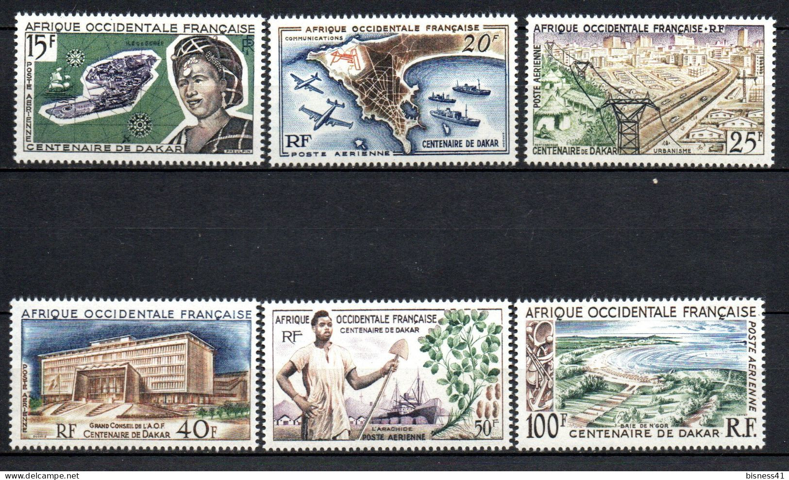 Col41 Colonies AOF Afrique Occidentale PA N° 22 à 27 Neuf XX MNH Cote 17,00 € - Ongebruikt