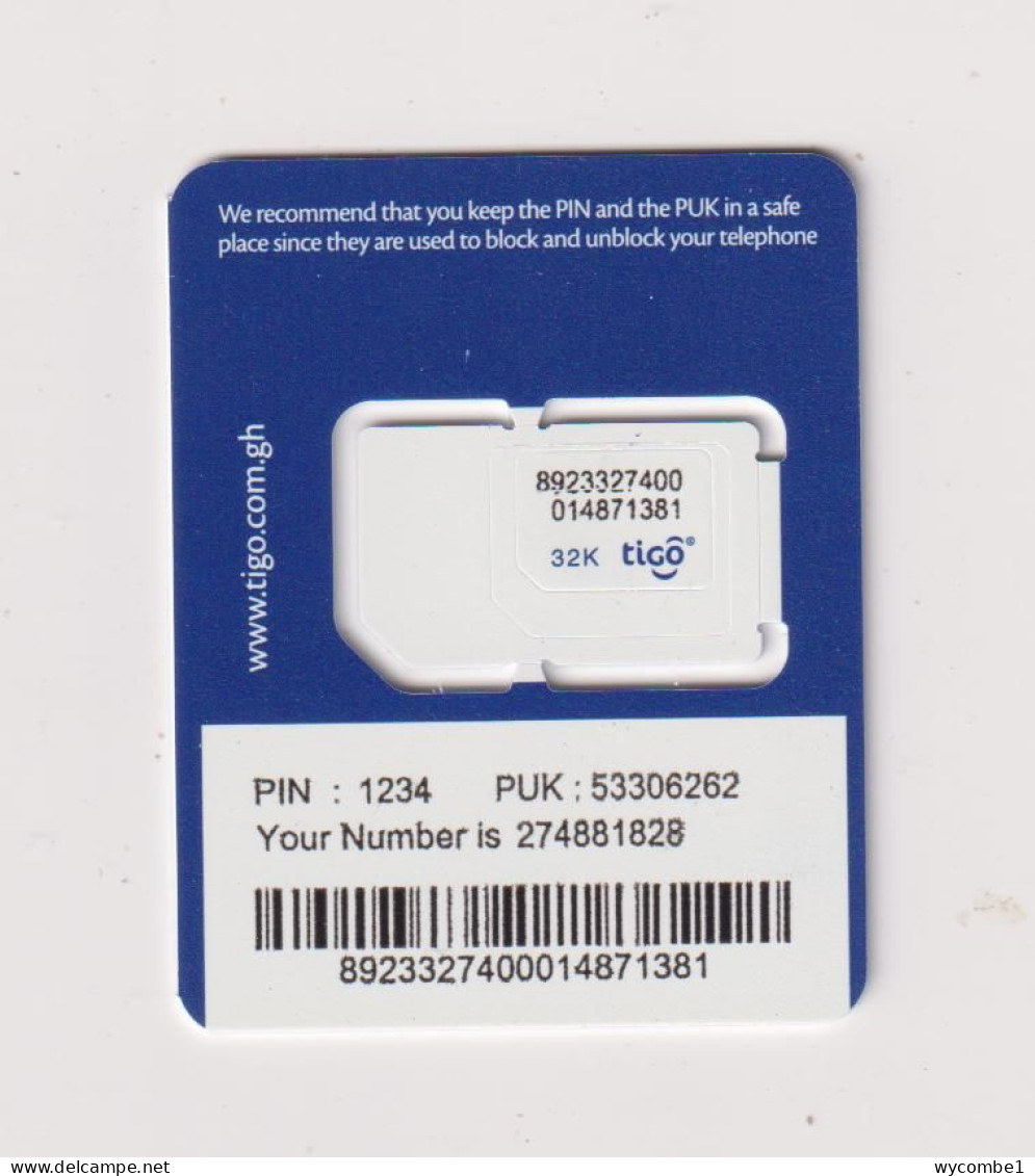 GHANA  - Tigo Unused Chip SIM Phonecard - Ghana