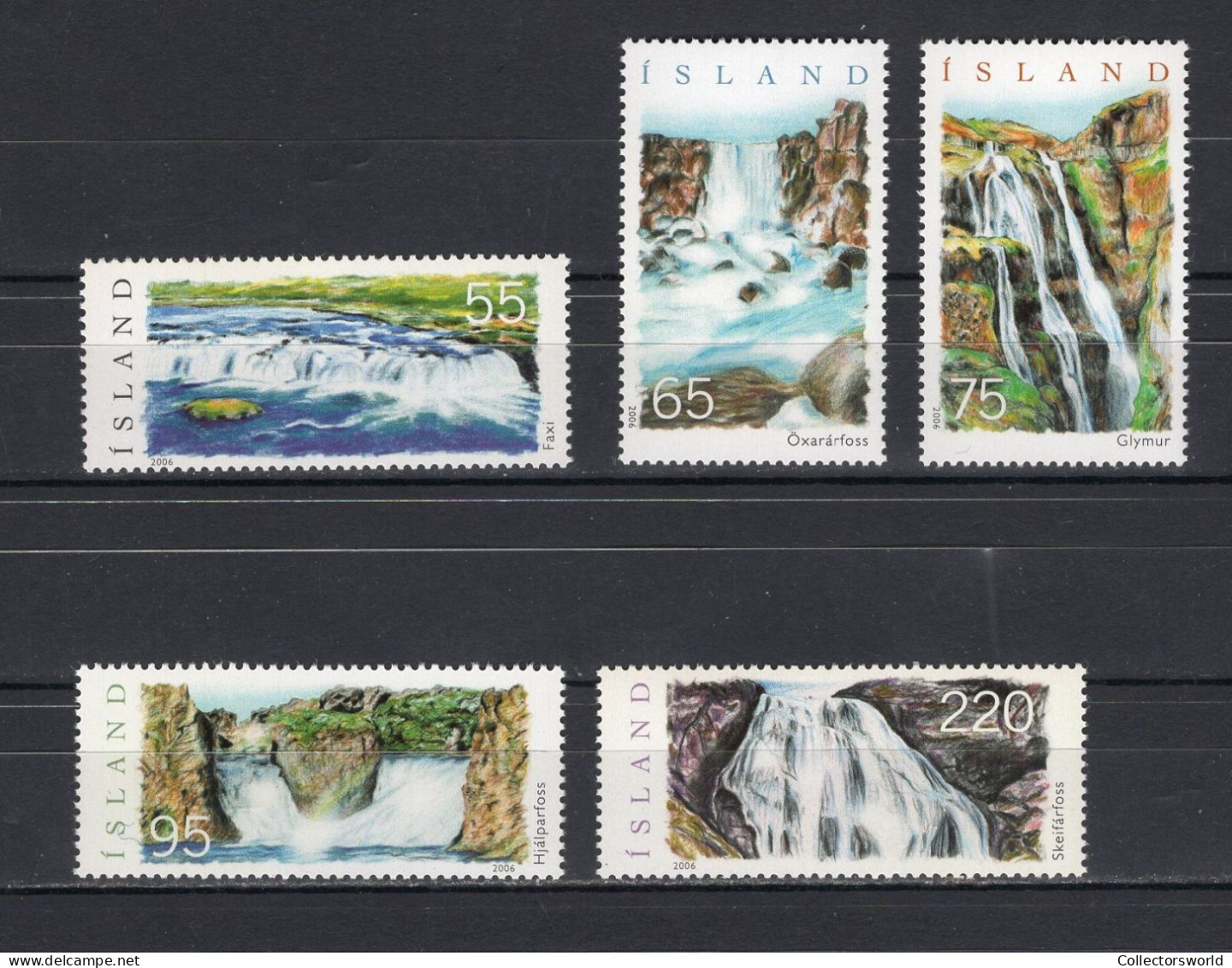 Iceland 2006 Serie 5v Waterfalls MNH - Ungebraucht