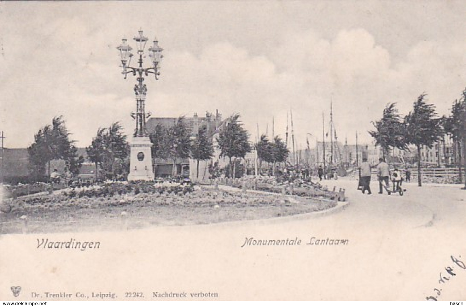 2606266Vlaardingen, Monumentale Lantaarn Rond 1900. . (minuscule Vouwen In De Hoeken) - Vlaardingen