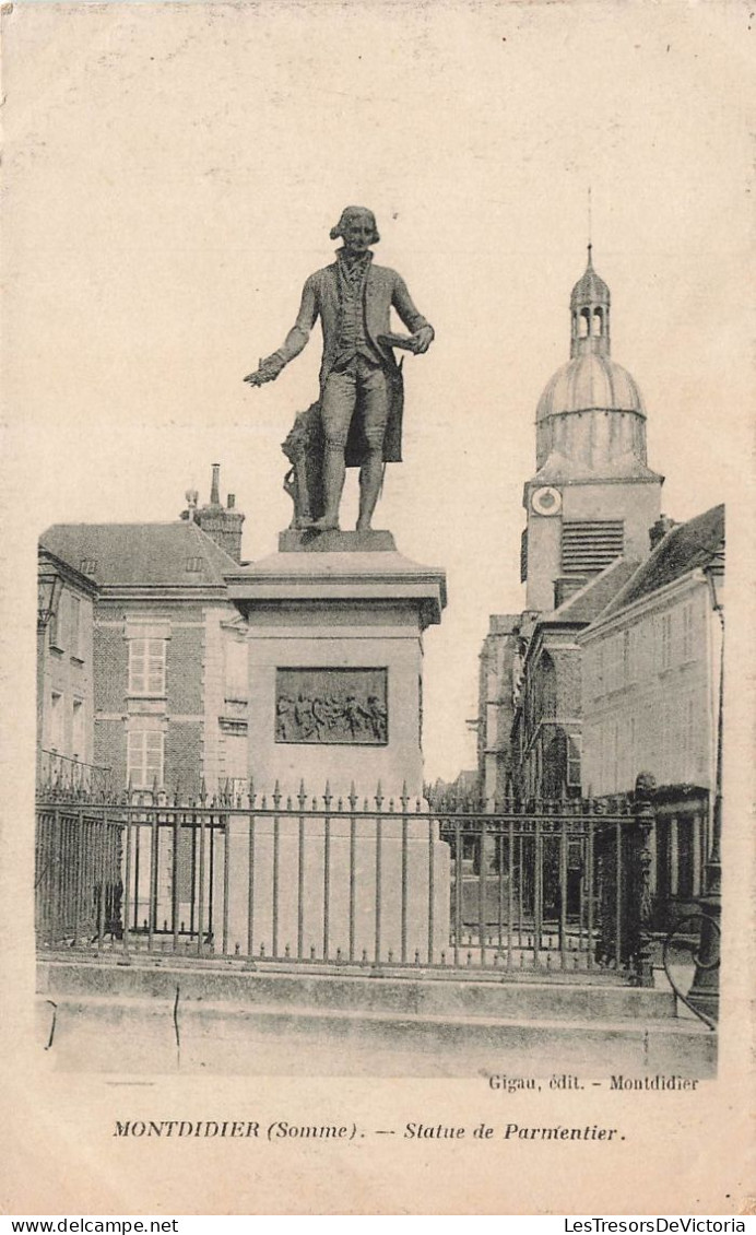 FRANCE - Montdidier (Somme) - Vue Générale De La Statue De Parmentier - Carte Postale Ancienne - Montdidier