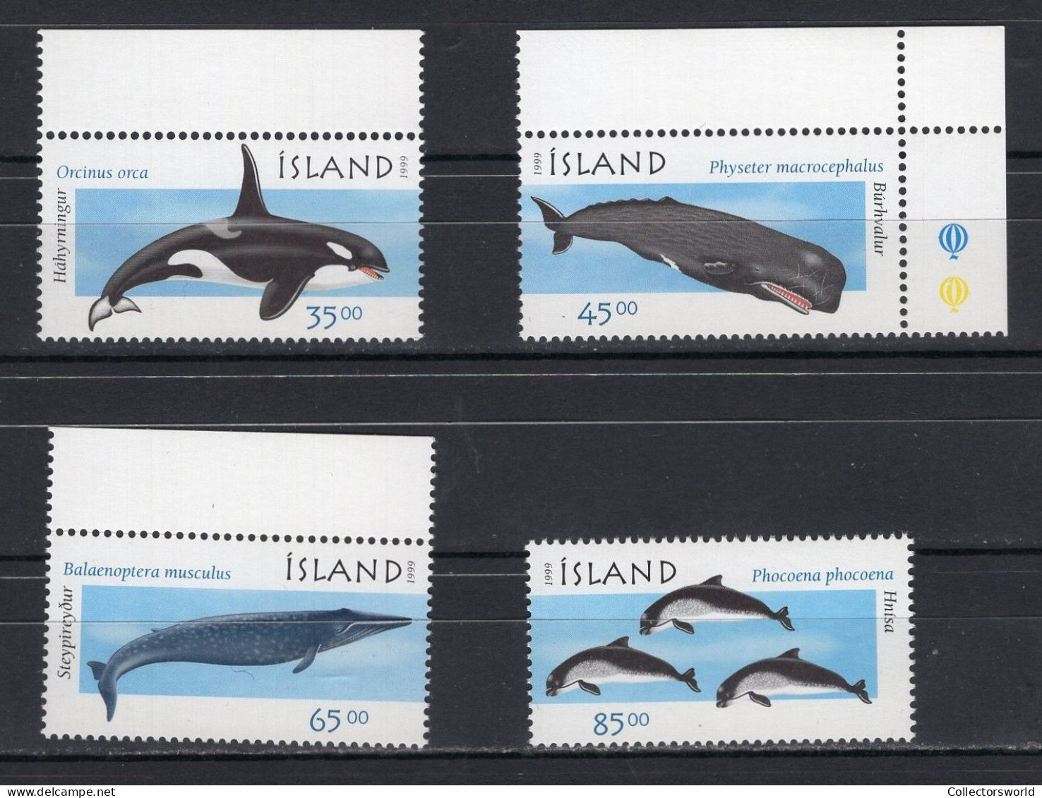 Iceland 1999 Serie 4v Whales Baleine MNH - Ungebraucht