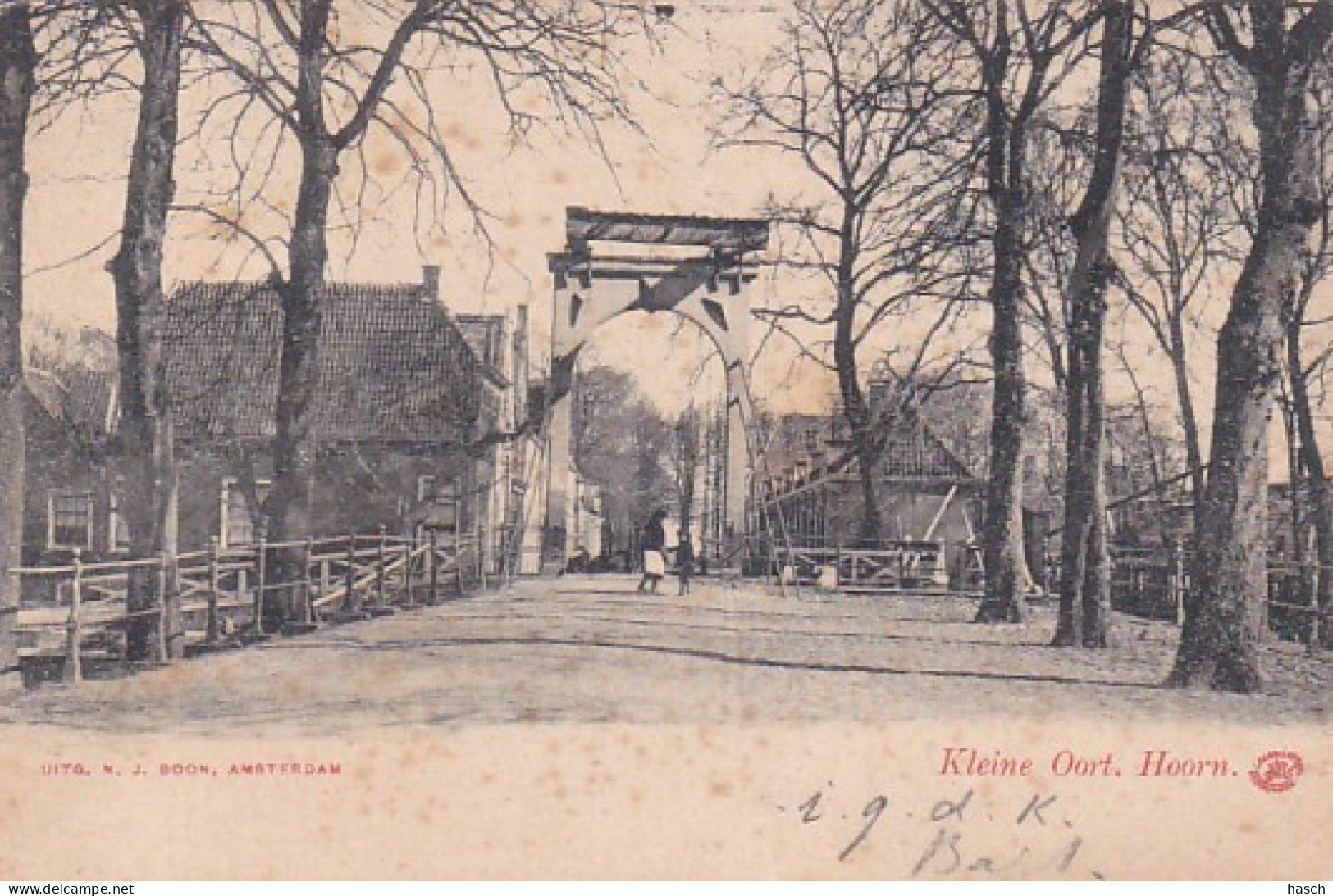 2606433Hoorn, Kleine Oort (poststempel 1902) (minuscule Vouwen In De Hoeken) - Hoorn