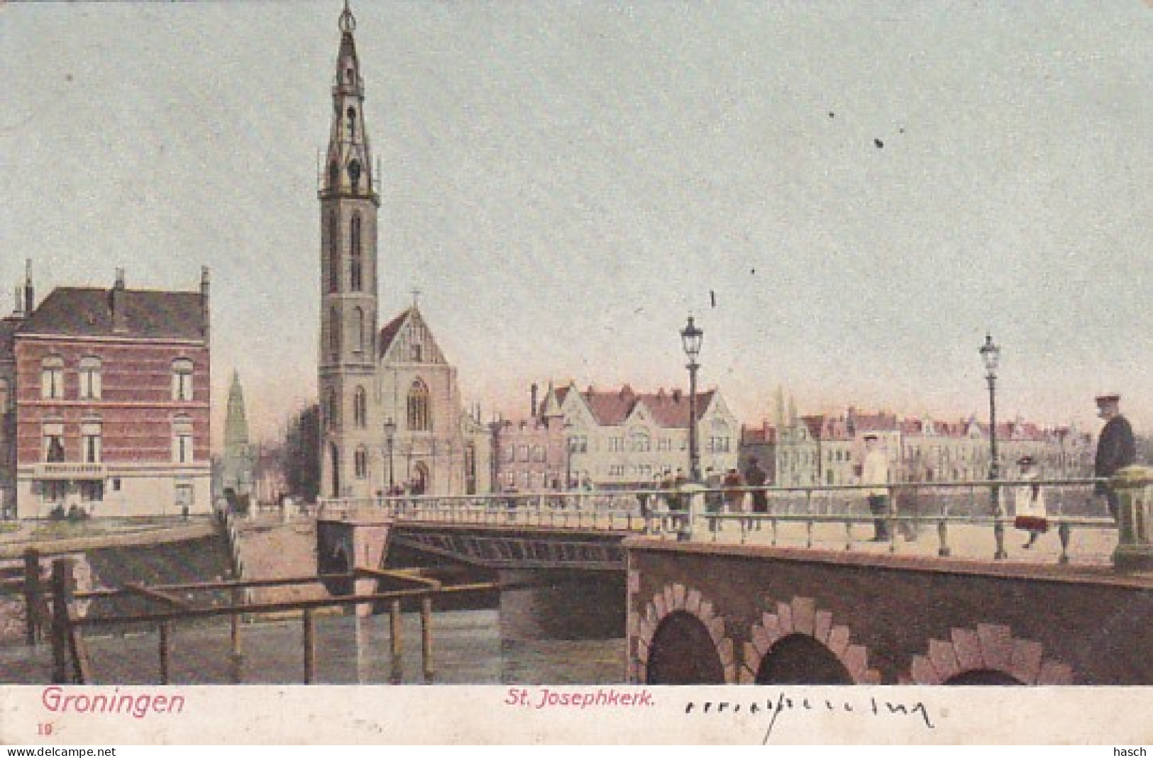 2606439Groningen, St. Josephkerk (poststempel 1905 0f 1906)(zie Hoeken) - Groningen