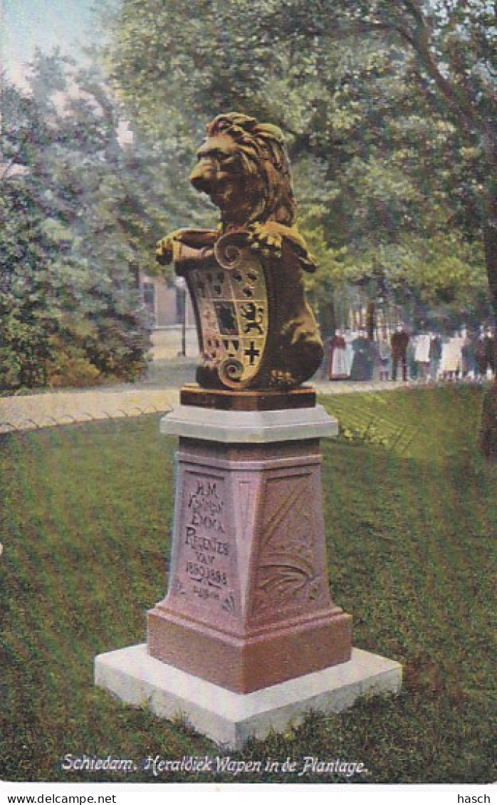 2606444Schiedam, Heraldiek Wapen In De Plantage (zie Randen) - Schiedam