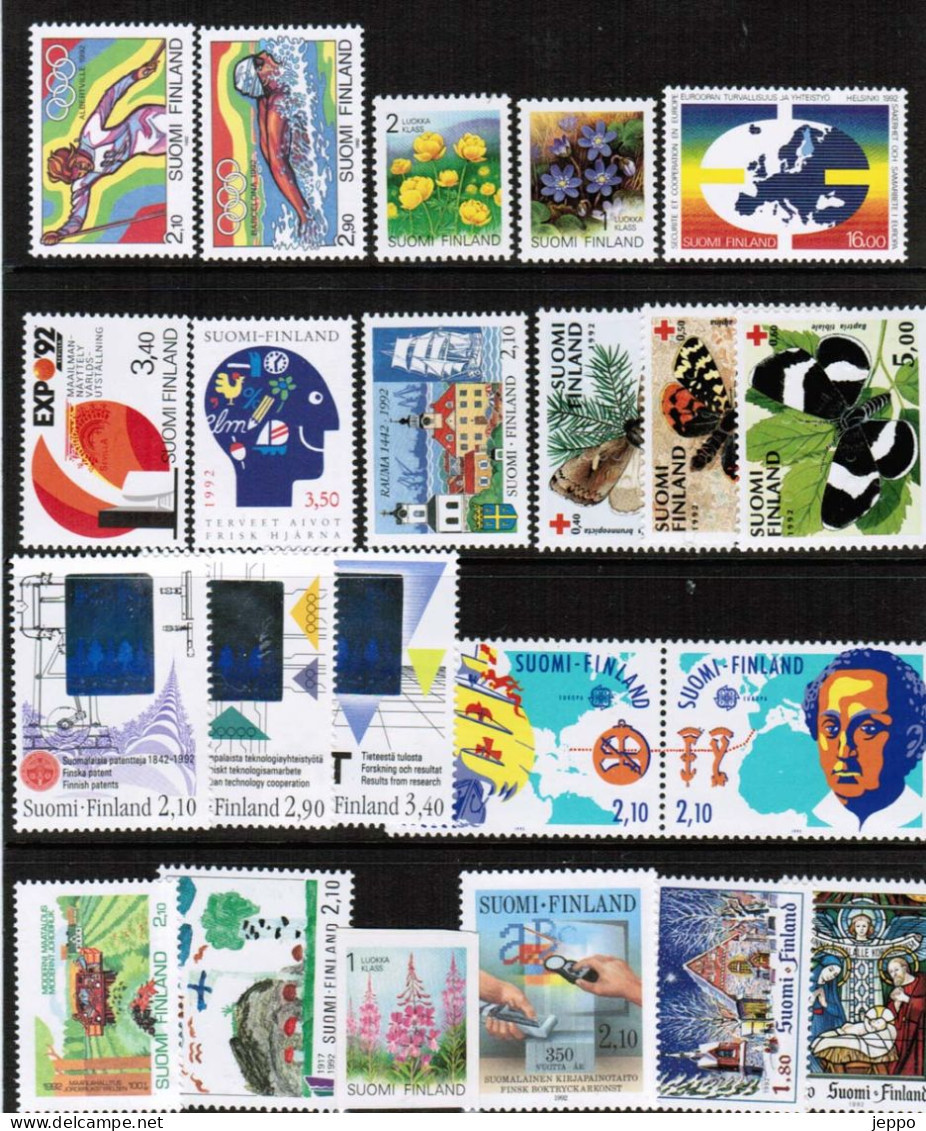 1992 Finland Complete Year Set MNH **. - Ganze Jahrgänge