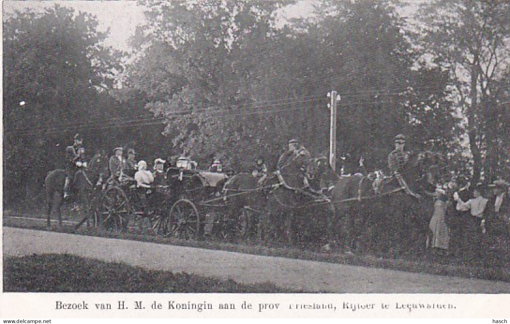 2606526Bezoek Van H. M. De Koningin Aan De Prov. Friesland, Rijtoer Te Leeuwarden.  - Leeuwarden