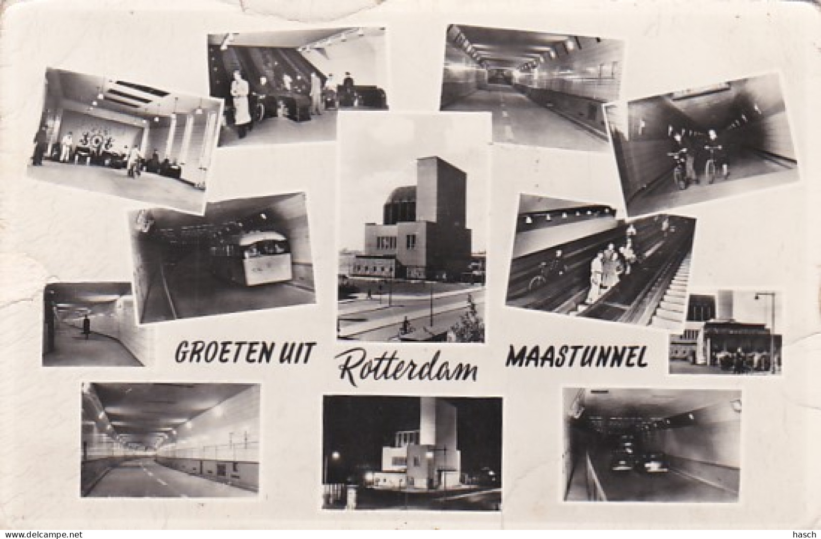 2606643Rotterdam, Groeten Uit Maastunnel. (Diverse Gebreken)  - Rotterdam
